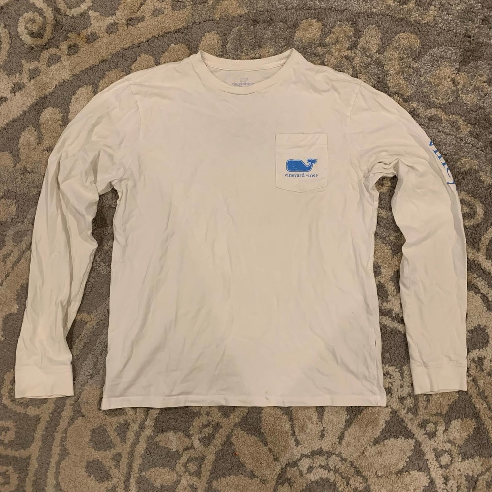 Vineyard Vines Whale x Sea Turtles Long Sleeve Pocket T-Shirt Youth Size XL (18)